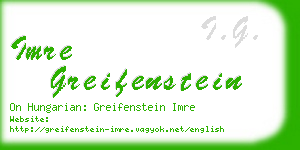 imre greifenstein business card